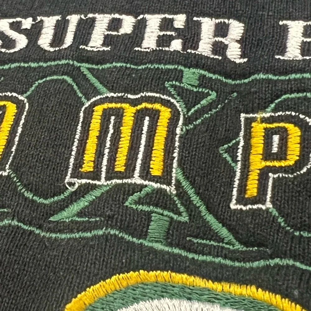 Vtg 90s NFL Green Bay Packers Sweatshirt Super Bowl Champs Youth Pro Player - Picture 5 of 8